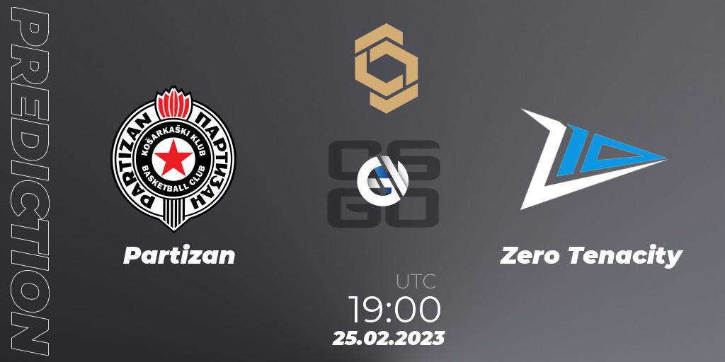 Partizan - Zero Tenacity: ennuste. 25.02.2023 at 19:20, Counter-Strike (CS2), CCT South Europe Series #3