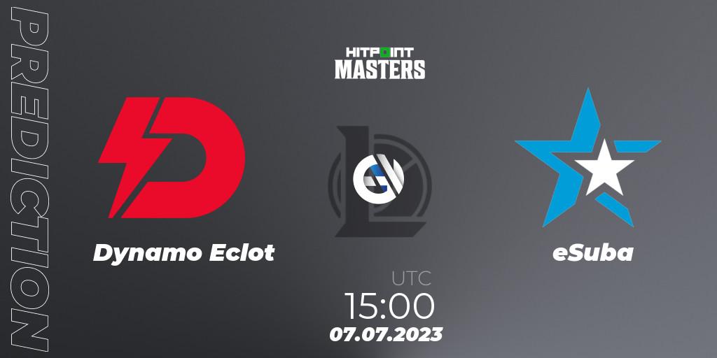 Dynamo Eclot - eSuba: ennuste. 07.07.2023 at 15:00, LoL, Hitpoint Masters Summer 2023 - Group Stage