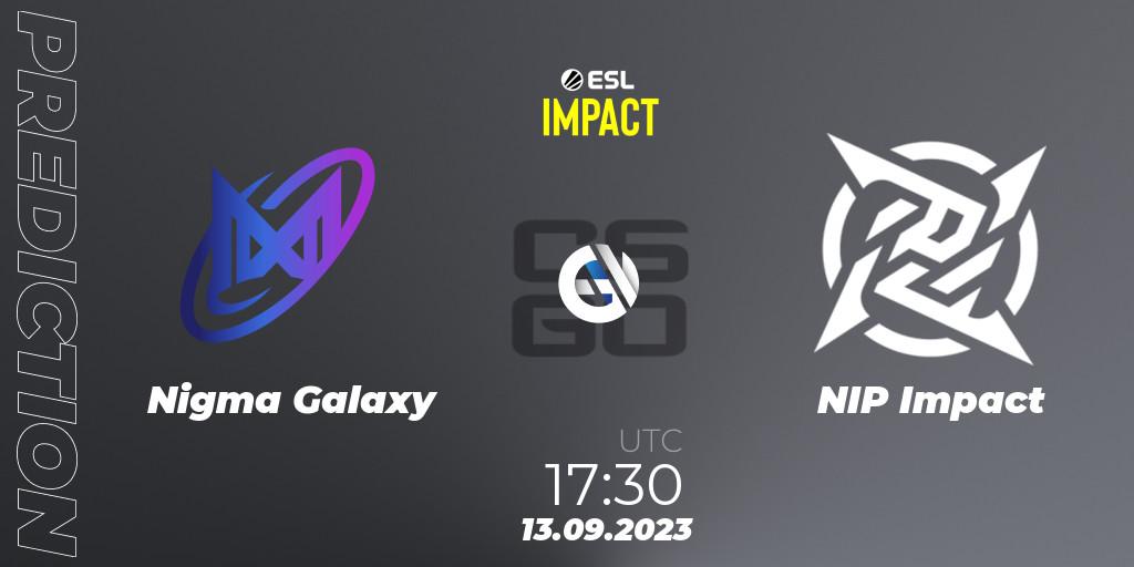 Nigma Galaxy - NIP Impact: ennuste. 13.09.2023 at 17:30, Counter-Strike (CS2), ESL Impact League Season 4: European Division