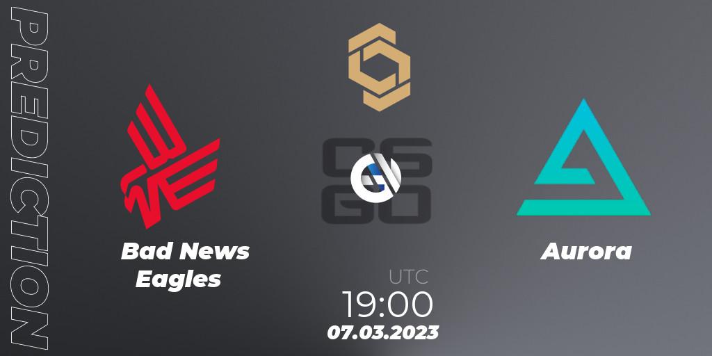 Bad News Eagles - Aurora: ennuste. 07.03.23, CS2 (CS:GO), CCT South Europe Series #3