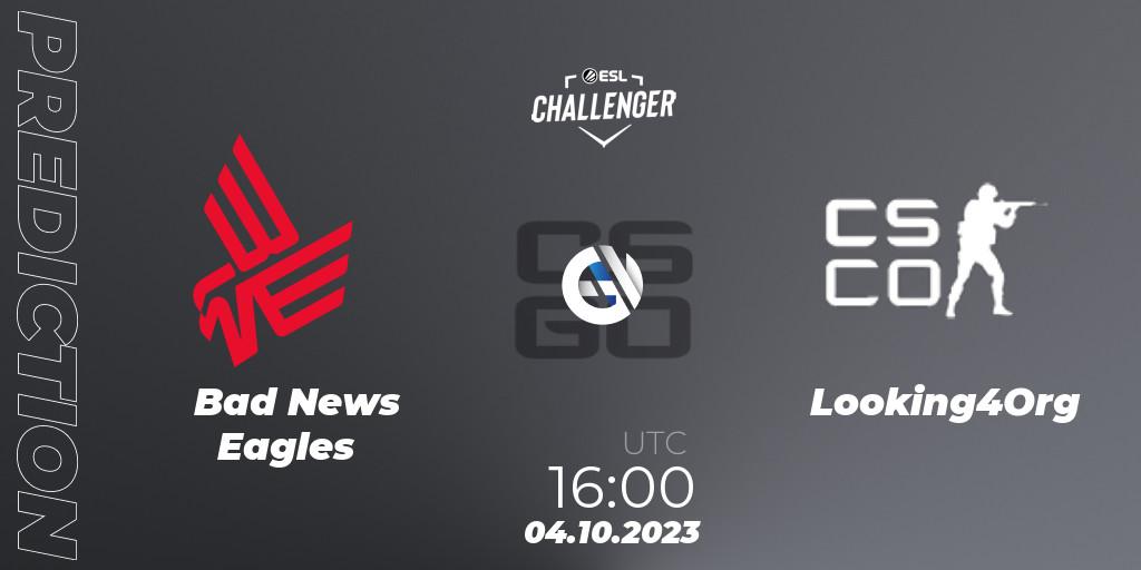 Bad News Eagles - Looking4Org: ennuste. 04.10.23, CS2 (CS:GO), ESL Challenger at DreamHack Winter 2023: European Open Qualifier