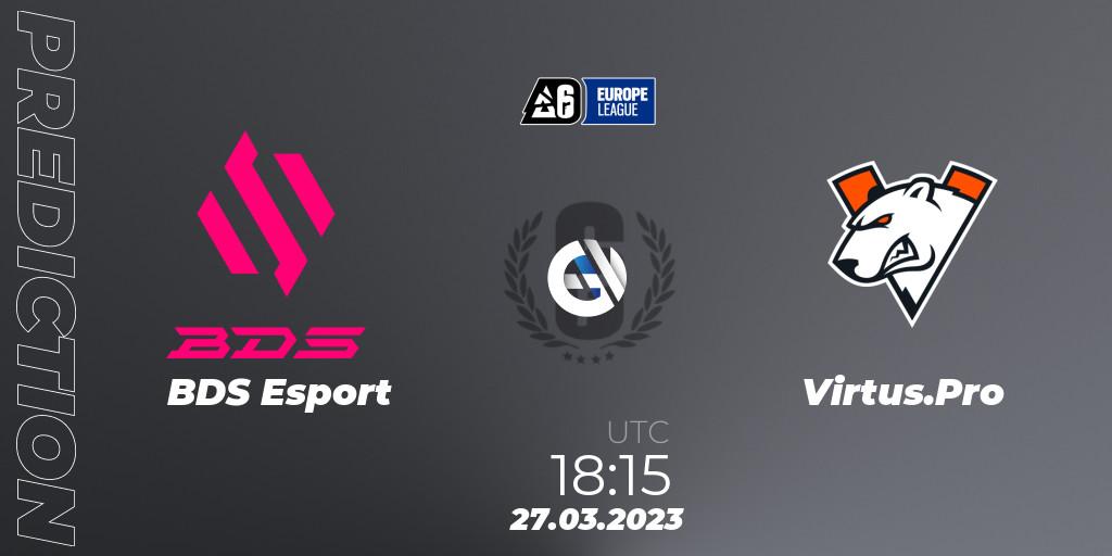 BDS Esport - Virtus.Pro: ennuste. 27.03.23, Rainbow Six, Europe League 2023 - Stage 1