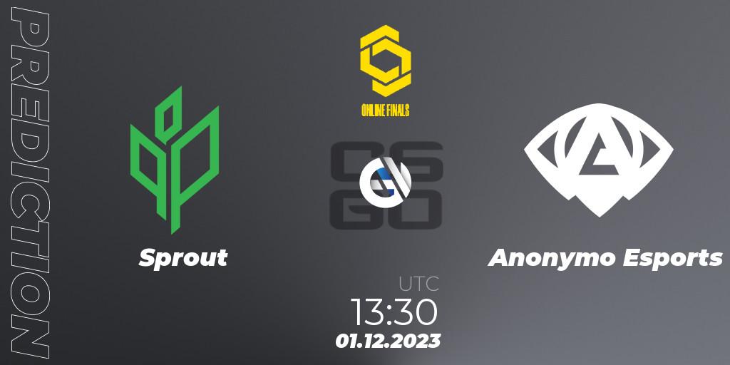 Sprout - Anonymo Esports: ennuste. 01.12.23, CS2 (CS:GO), CCT Online Finals #5