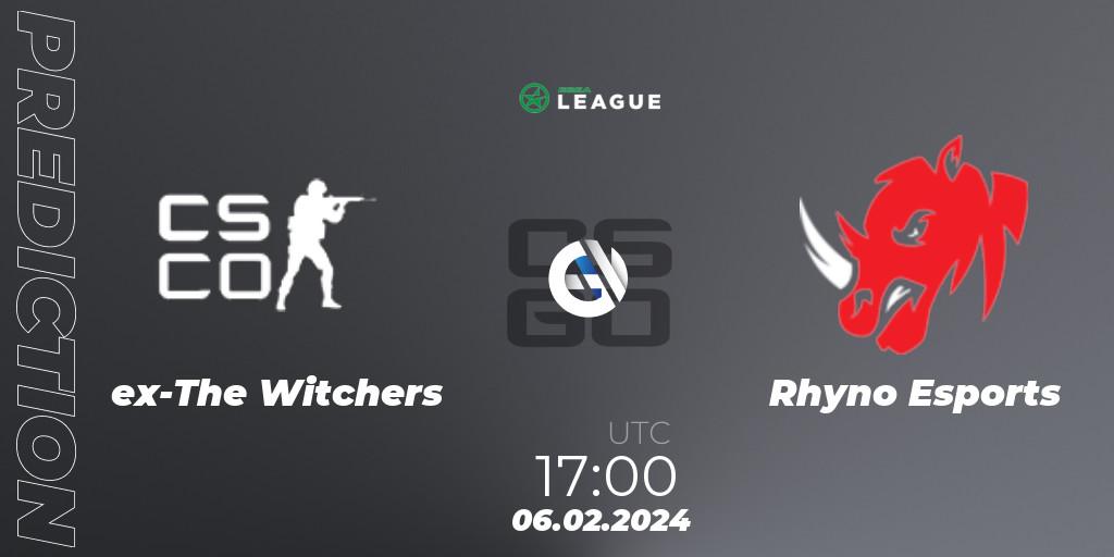 ex-The Witchers - Rhyno Esports: ennuste. 06.02.2024 at 17:00, Counter-Strike (CS2), ESEA Season 48: Advanced Division - Europe