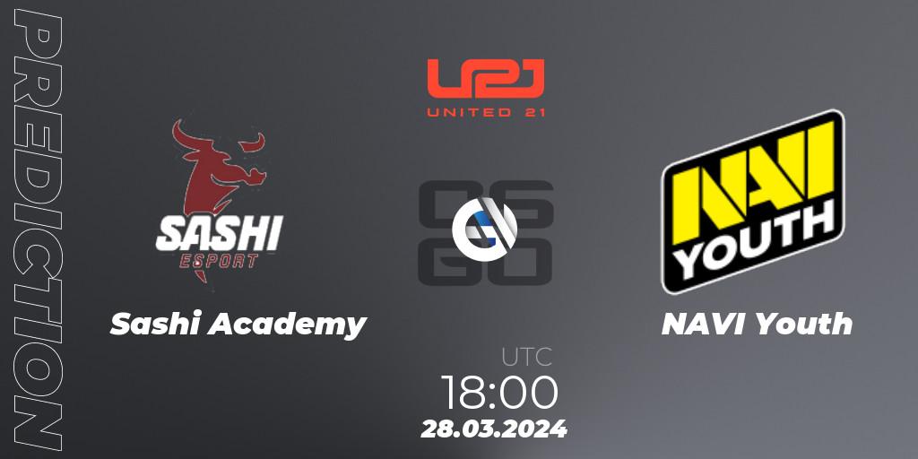 Sashi Academy - NAVI Youth: ennuste. 28.03.2024 at 18:00, Counter-Strike (CS2), United21 Season 12: Division 2