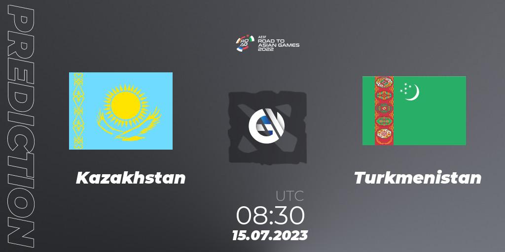 Kazakhstan - Turkmenistan: ennuste. 15.07.2023 at 08:30, Dota 2, 2022 AESF Road to Asian Games - Central Asia