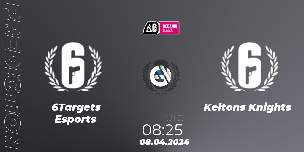 6Targets Esports - Keltons Knights: ennuste. 08.04.2024 at 09:25, Rainbow Six, Oceania League 2024 - Stage 1