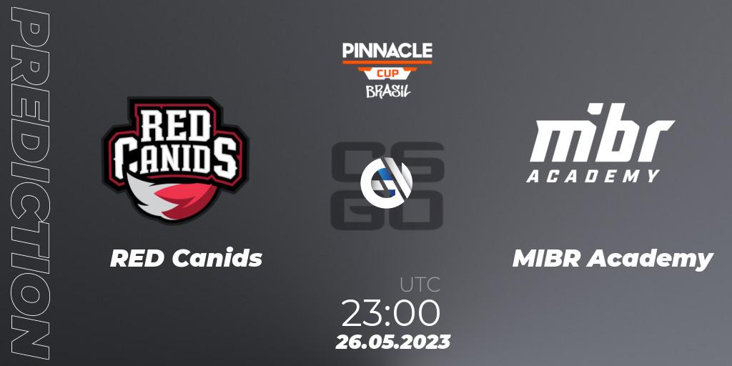 RED Canids - MIBR Academy: ennuste. 26.05.2023 at 20:00, Counter-Strike (CS2), Pinnacle Brazil Cup 1