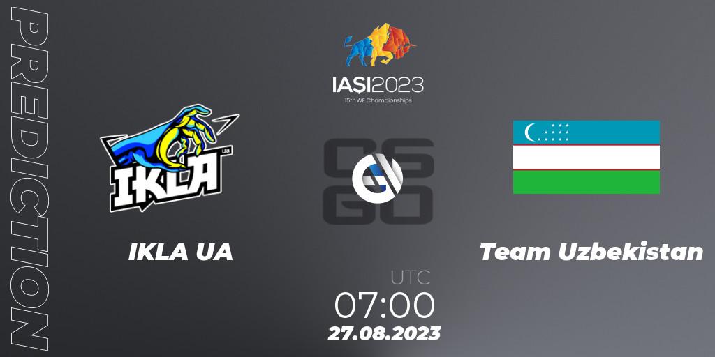 IKLA UA - Team Uzbekistan: ennuste. 27.08.23, CS2 (CS:GO), IESF World Esports Championship 2023