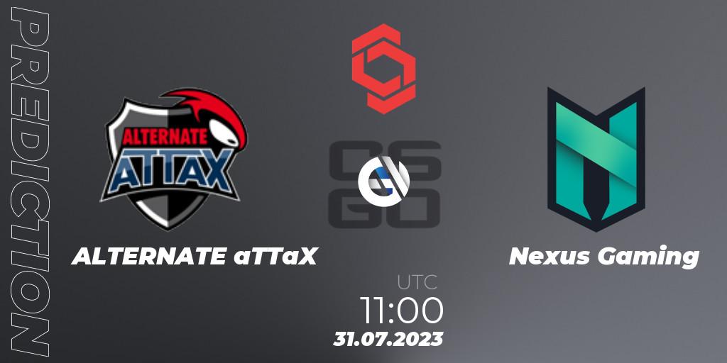 ALTERNATE aTTaX - Nexus Gaming: ennuste. 31.07.2023 at 11:00, Counter-Strike (CS2), CCT Central Europe Series #7