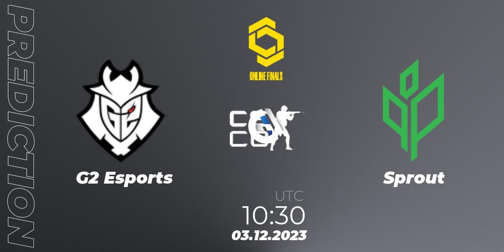 G2 Esports - Sprout: ennuste. 03.12.23, CS2 (CS:GO), CCT Online Finals #5