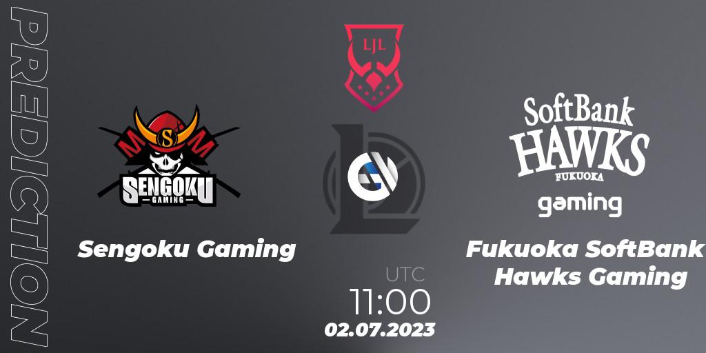 Sengoku Gaming - Fukuoka SoftBank Hawks Gaming: ennuste. 02.07.2023 at 11:00, LoL, LJL Summer 2023
