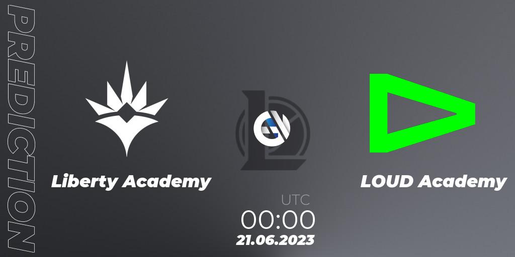Liberty Academy - LOUD Academy: ennuste. 21.06.2023 at 00:00, LoL, CBLOL Academy Split 2 2023 - Group Stage