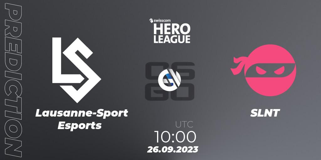 Lausanne-Sport Esports - SLNT: ennuste. 26.09.2023 at 17:00, Counter-Strike (CS2), Swisscom Hero League Fall 2023