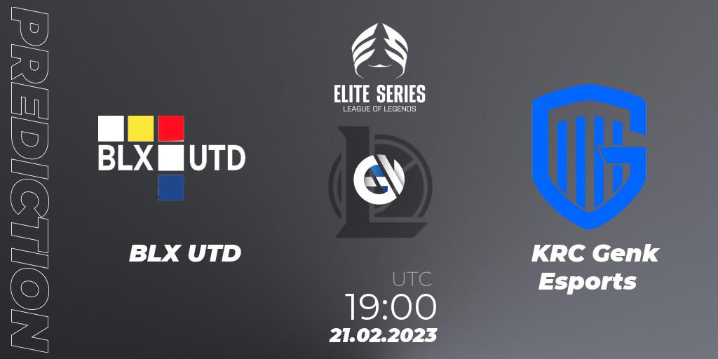 BLX UTD - KRC Genk Esports: ennuste. 21.02.2023 at 19:00, LoL, Elite Series Spring 2023 - Group Stage