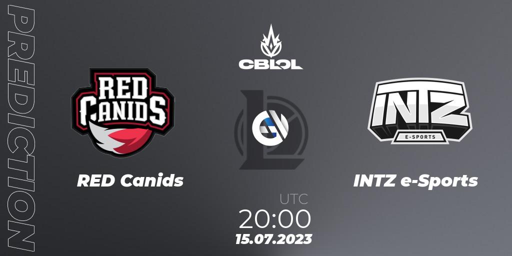 RED Canids - INTZ e-Sports: ennuste. 15.07.23, LoL, CBLOL Split 2 2023 Regular Season