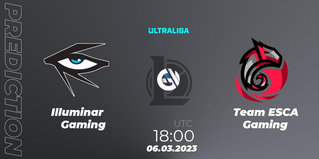 Illuminar Gaming - Team ESCA Gaming: ennuste. 06.03.2023 at 18:00, LoL, Ultraliga Season 9 - Group Stage