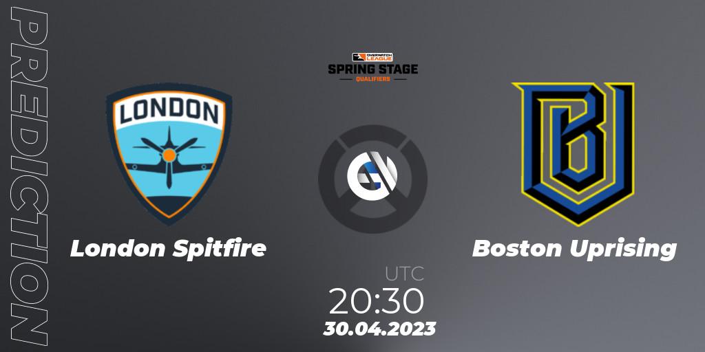 London Spitfire - Boston Uprising: ennuste. 30.04.2023 at 20:30, Overwatch, OWL Stage Qualifiers Spring 2023 West