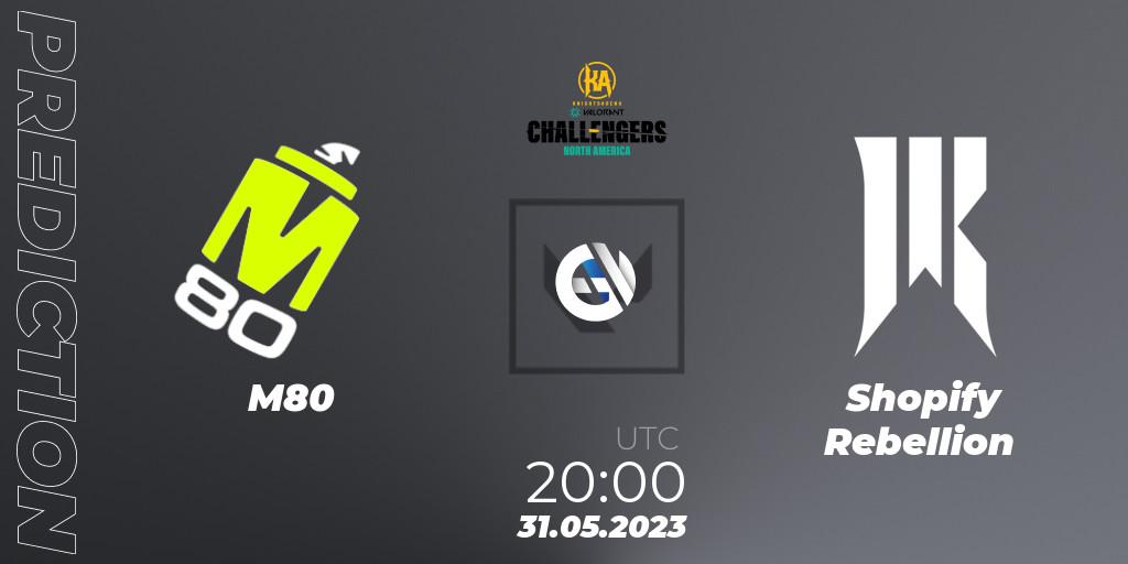 M80 - Shopify Rebellion: ennuste. 31.05.23, VALORANT, VALORANT Challengers 2023: North America Challenger Playoffs