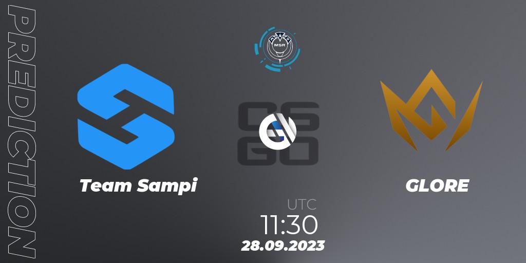 Team Sampi - GLORE: ennuste. 28.09.2023 at 18:55, Counter-Strike (CS2), Slovak National Championship 2023