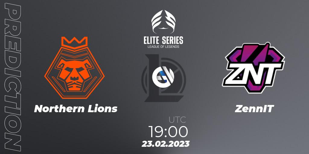 Northern Lions - ZennIT: ennuste. 23.02.2023 at 19:00, LoL, Elite Series Spring 2023 - Group Stage