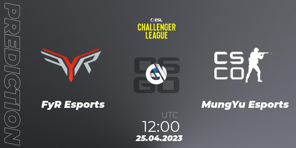 FyR Esports - MungYu Esports: ennuste. 25.04.2023 at 12:00, Counter-Strike (CS2), ESL Challenger League Season 45: Asia-Pacific