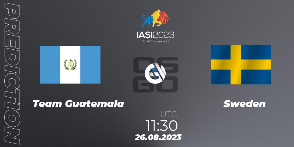 Team Guatemala - Sweden: ennuste. 26.08.2023 at 17:00, Counter-Strike (CS2), IESF World Esports Championship 2023