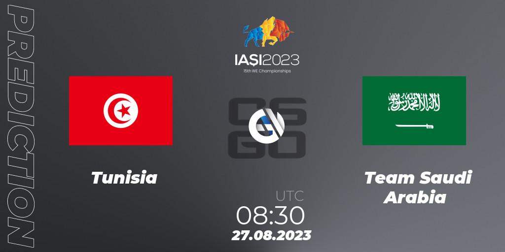 Tunisia - Team Saudi Arabia: ennuste. 27.08.2023 at 12:30, Counter-Strike (CS2), IESF World Esports Championship 2023