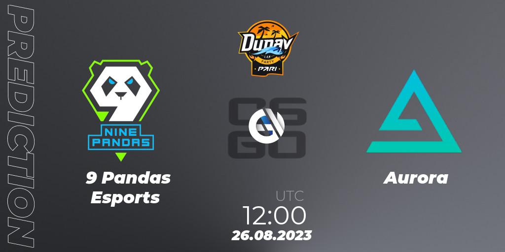 9 Pandas Esports - Aurora: ennuste. 26.08.2023 at 12:00, Counter-Strike (CS2), PARI Dunav Party 2023