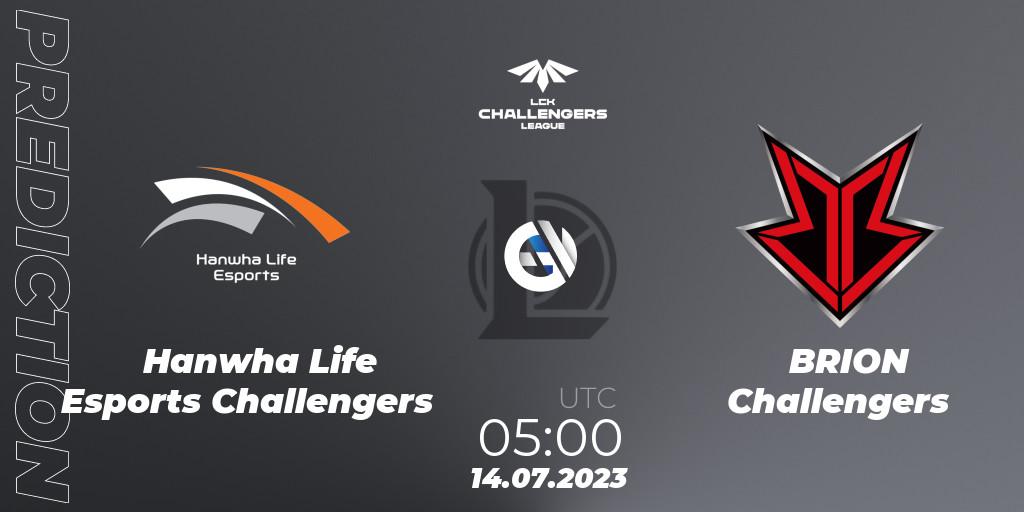 Hanwha Life Esports Challengers - BRION Challengers: ennuste. 14.07.2023 at 05:00, LoL, LCK Challengers League 2023 Summer - Group Stage