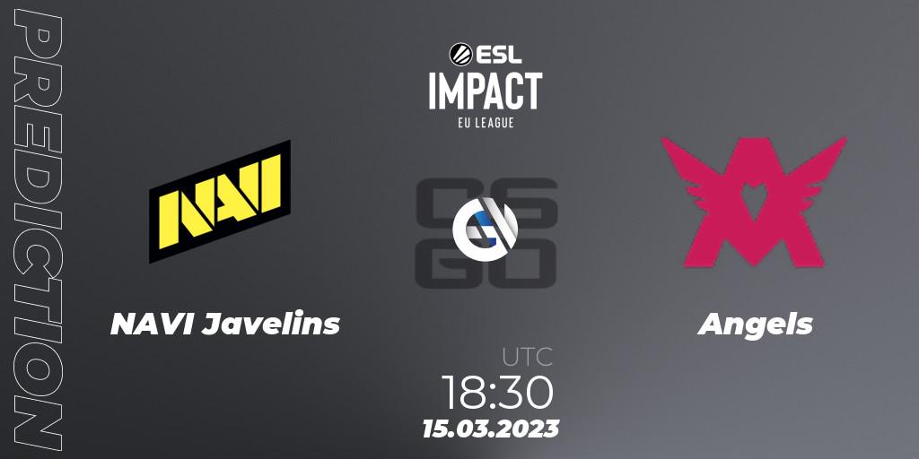 NAVI Javelins - Angels: ennuste. 15.03.2023 at 18:30, Counter-Strike (CS2), ESL Impact League Season 3: European Division