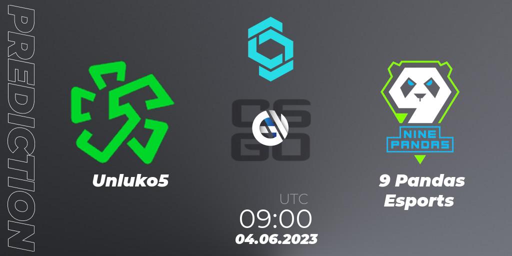 Unluko5 - 9 Pandas Esports: ennuste. 04.06.2023 at 09:00, Counter-Strike (CS2), CCT North Europe Series 5