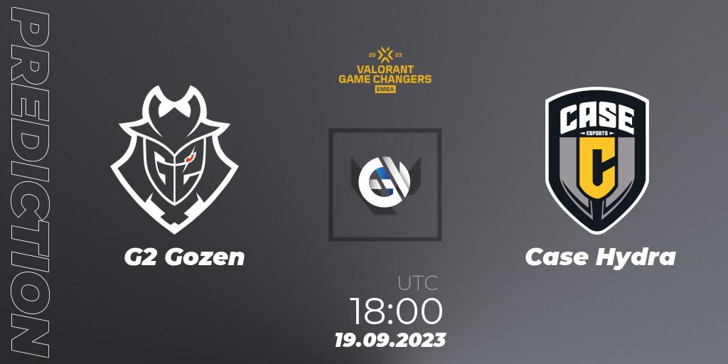 G2 Gozen - Case Hydra: ennuste. 19.09.2023 at 18:00, VALORANT, VCT 2023: Game Changers EMEA Stage 3 - Group Stage