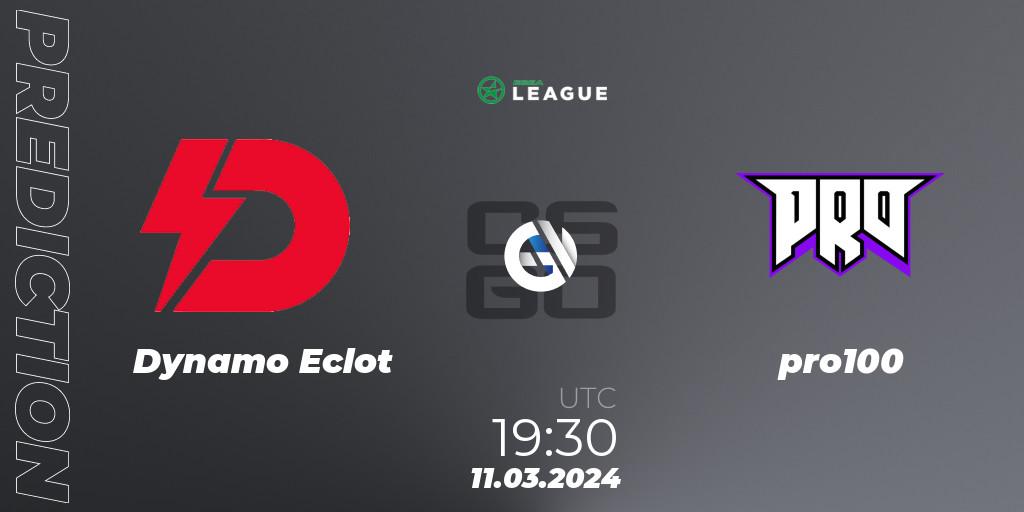 Dynamo Eclot - pro100: ennuste. 11.03.24, CS2 (CS:GO), ESEA Season 48: Main Division - Europe