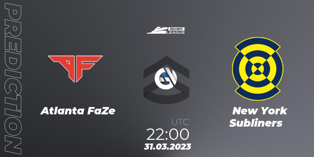 Atlanta FaZe - New York Subliners: ennuste. 31.03.2023 at 22:00, Call of Duty, Call of Duty League 2023: Stage 4 Major Qualifiers