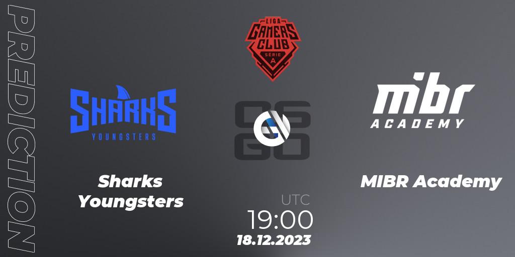 Sharks Youngsters - MIBR Academy: ennuste. 18.12.2023 at 19:00, Counter-Strike (CS2), Gamers Club Liga Série A: December 2023