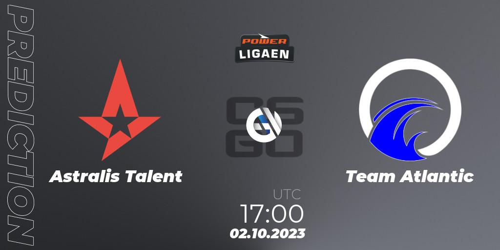 Astralis Talent - Team Atlantic: ennuste. 08.10.2023 at 14:00, Counter-Strike (CS2), POWER Ligaen Season 24 Finals