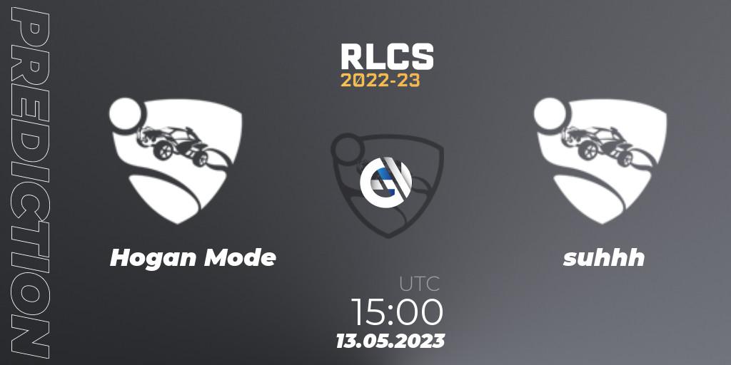 Hogan Mode - suhhh: ennuste. 13.05.2023 at 15:00, Rocket League, RLCS 2022-23 - Spring: Europe Regional 1 - Spring Open