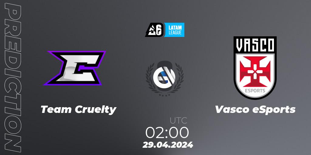Team Cruelty - Vasco eSports: ennuste. 29.04.2024 at 02:00, Rainbow Six, LATAM League 2024 - Stage 1: Final Four