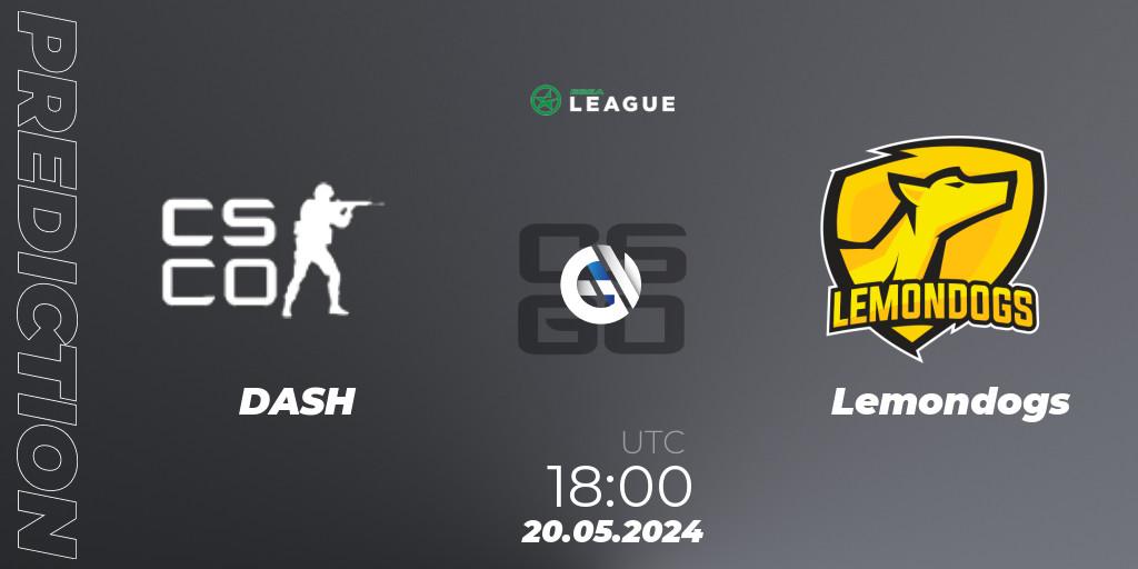 DASH - Lemondogs: ennuste. 20.05.2024 at 18:00, Counter-Strike (CS2), ESEA Season 49: Advanced Division - Europe