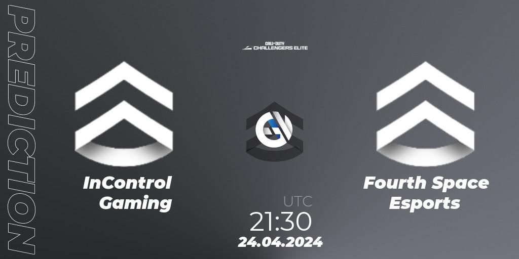 InControl Gaming - Fourth Space Esports: ennuste. 24.04.2024 at 22:00, Call of Duty, Call of Duty Challengers 2024 - Elite 2: NA