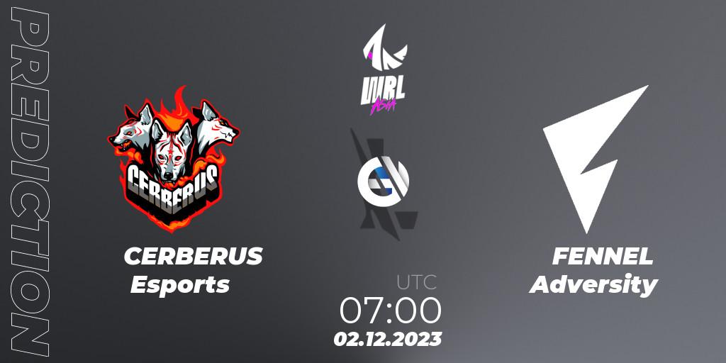 CERBERUS Esports - FENNEL Adversity: ennuste. 02.12.2023 at 07:00, Wild Rift, WRL Asia 2023 - Season 2 - Regular Season