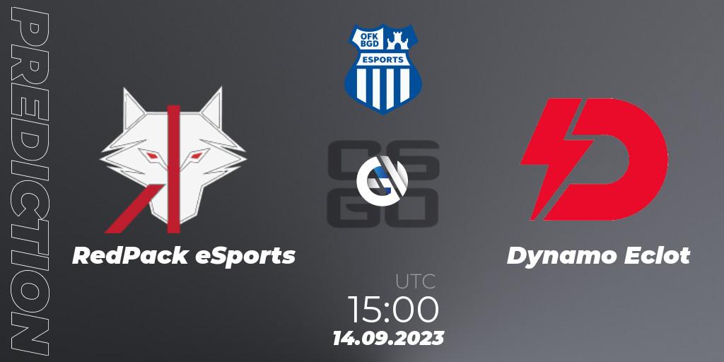 RedPack eSports - Dynamo Eclot: ennuste. 14.09.23, CS2 (CS:GO), OFK BGD Esports Series #1