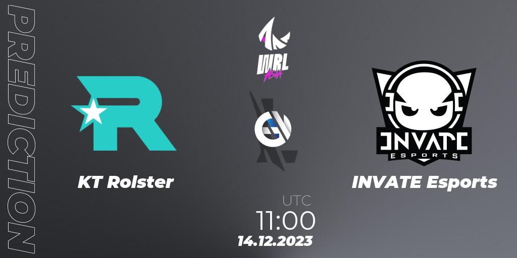 KT Rolster - INVATE Esports: ennuste. 14.12.23, Wild Rift, WRL Asia 2023 - Season 2 - Regular Season