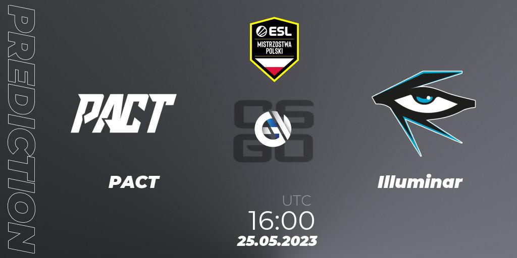 PACT - Illuminar: ennuste. 25.05.2023 at 16:00, Counter-Strike (CS2), ESL Mistrzostwa Polski Spring 2023