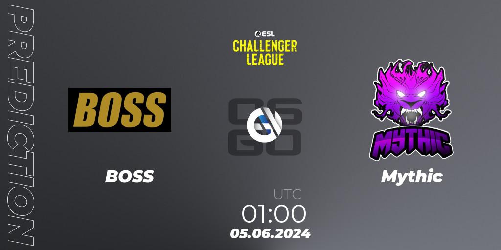 BOSS - Mythic: ennuste. 05.06.2024 at 01:00, Counter-Strike (CS2), ESL Challenger League Season 47: North America