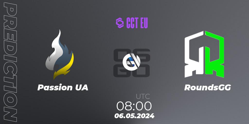 Passion UA - RoundsGG: ennuste. 06.05.2024 at 08:00, Counter-Strike (CS2), CCT Season 2 European Series #3 Play-In