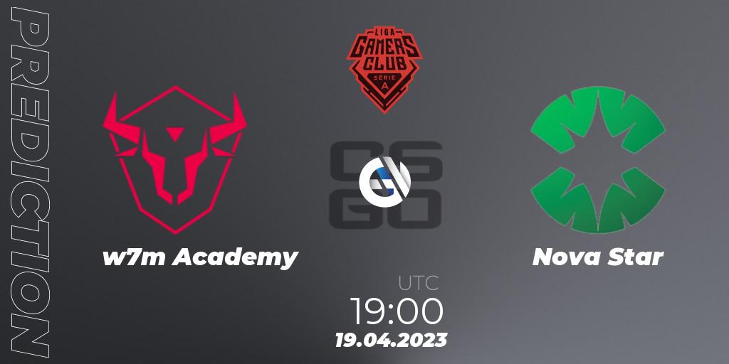 w7m Academy - Nova Star: ennuste. 19.04.23, CS2 (CS:GO), Gamers Club Liga Série A: April 2023