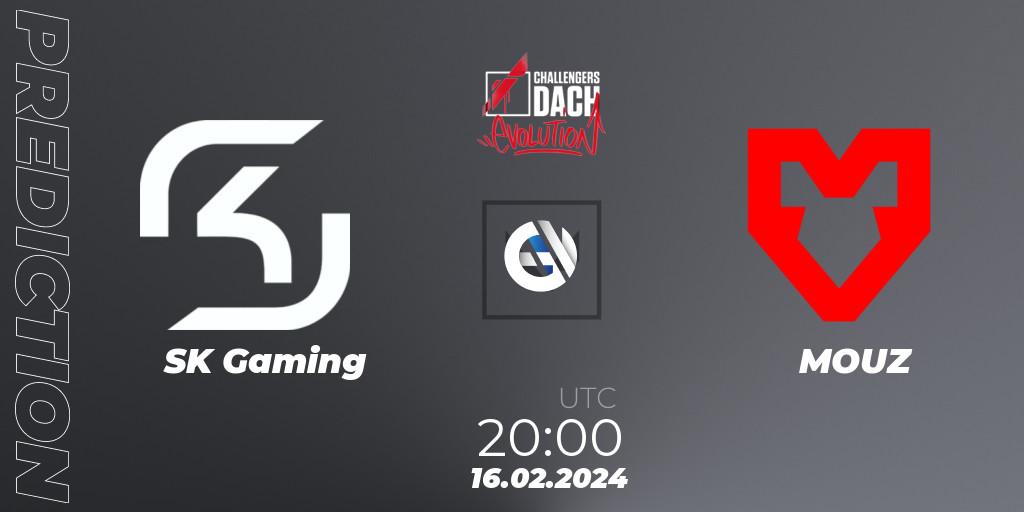SK Gaming - MOUZ: ennuste. 16.02.24, VALORANT, VALORANT Challengers 2024 DACH: Evolution Split 1