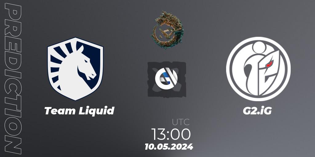 Team Liquid - G2.iG: ennuste. 10.05.2024 at 13:00, Dota 2, PGL Wallachia Season 1 - Group Stage